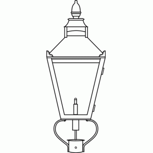 English Street Light large (Gas) Specifications